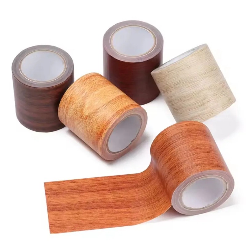 Xfasten Woodworking Tape - 4.5M/ロールリアルな木目調ダクトテープ粘着床改修用スカートラインステッカー家具家の装飾用