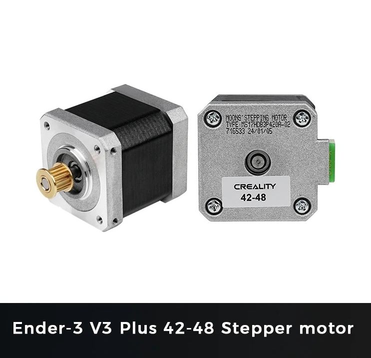 Creality Printer Ender 3 - Creality Ender-3 V3 Plus用42-48ステッピングモーター、2A 1.8度丸軸Nema 17モーター、3Dプリンター交換部品