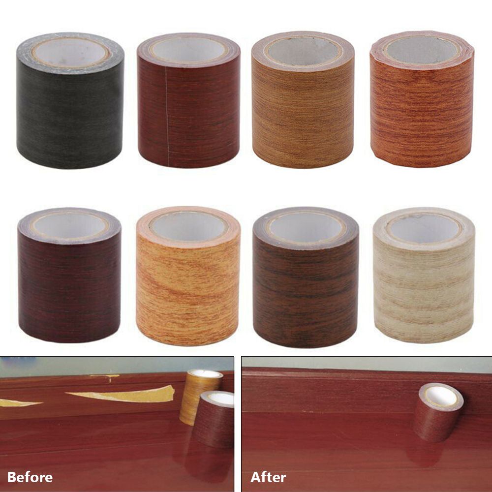 Xfasten Woodworking Tape - 木目調粘着テープ,家具修理,壁,腰,床ステッカー,ドア装飾,5mロール