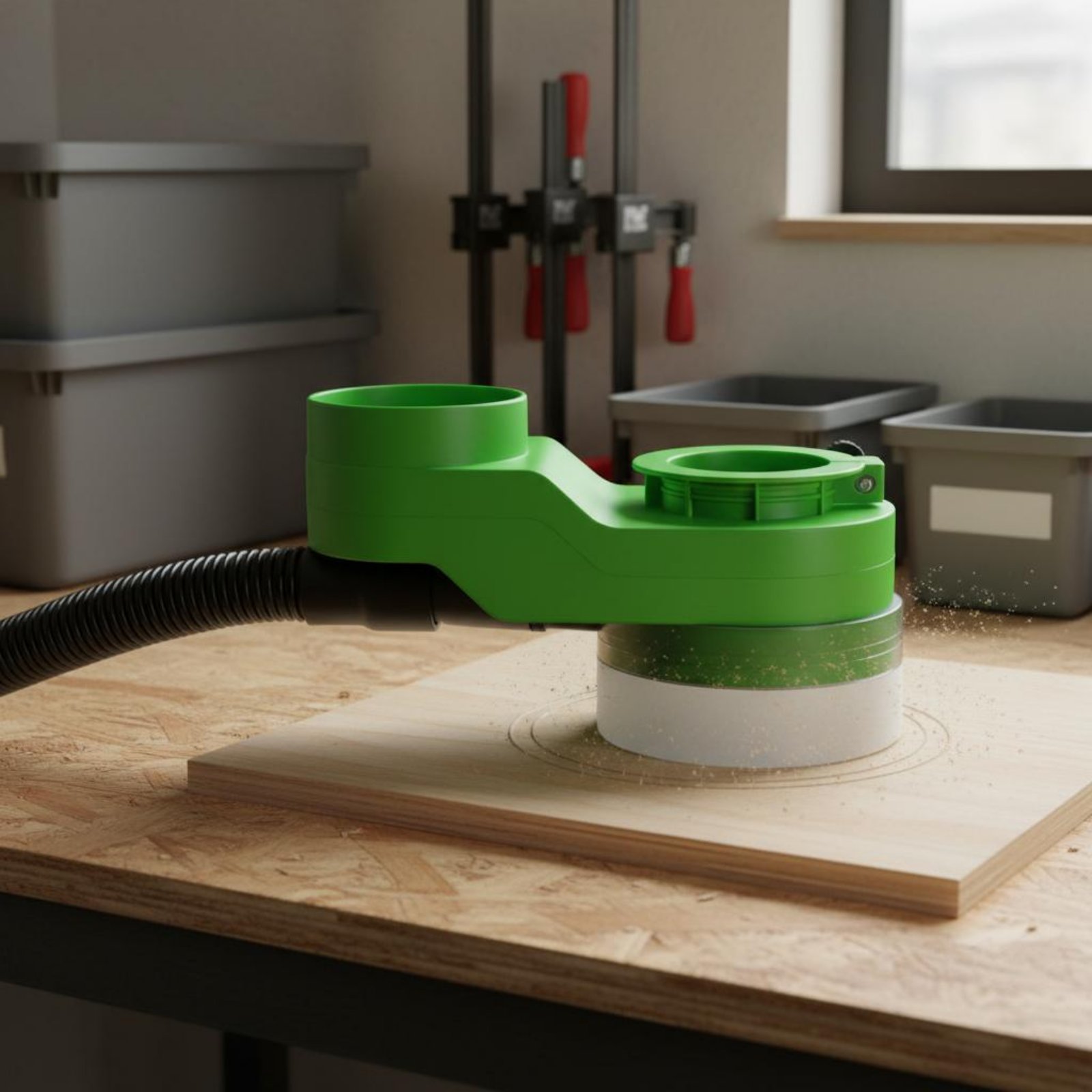 Woodworking Industries - スピンドルダストカバー クリーンカット彫刻機用吸引カバー 工業用アクセサリー 工場、木工用の簡単な工具交換