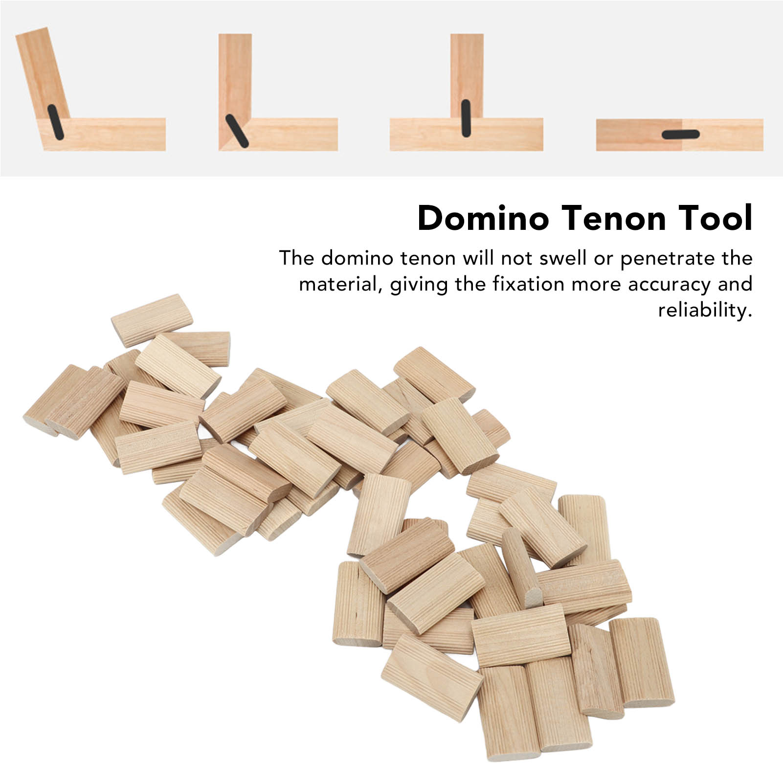 Woodworking Domino - ドミノテノン ブナ材 8x40mm ルーステノン 木工用アクセサリー ドミノテノンツール用位置決めツール