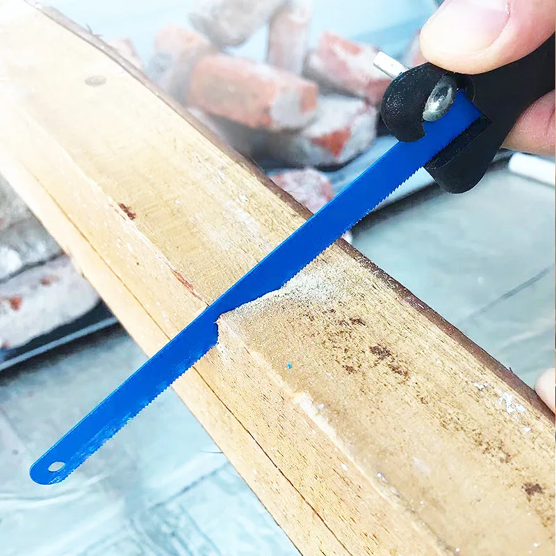 Woodworking Hacks - ミニポータブルハンドヘルドハックソーフレーム多機能金属切断ハンドソー木工ツール小型ハックソーフレーム