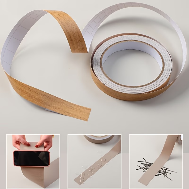 Xfasten Woodworking Tape - 1 ロール 10 メートル/393.7 インチシミュレーション木目テープ自己粘着ライン床ステッカードア家具装飾テープ家の装飾