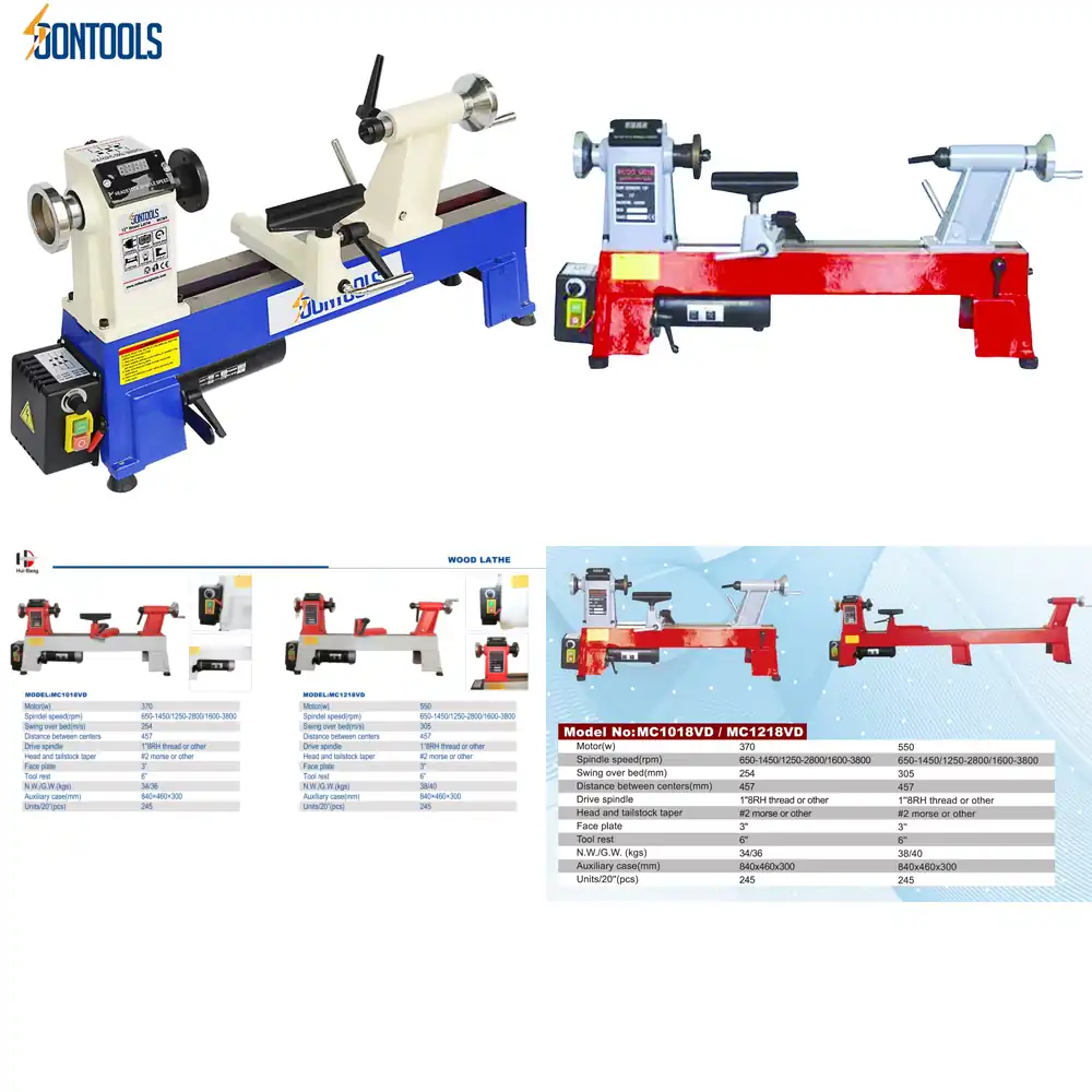 Woodworking Lathe - MC 1218木工旋盤、耐久性のあるベアリング搭載、木工用、販売中