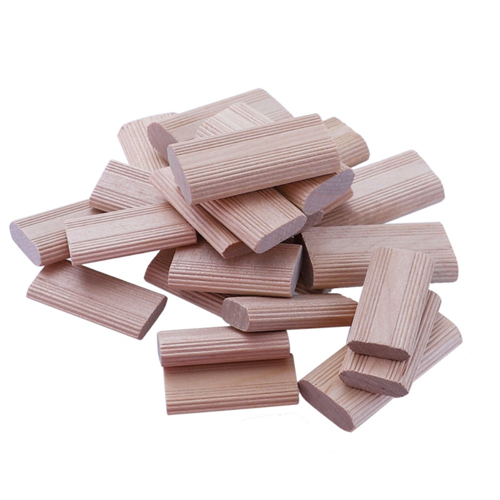 Woodworking Domino - 50/100 個ブナ材ドミノほぞ建具プラグ DIY 家具スプライシングコネクタ接続ボードブロック木製ダボコネクタ