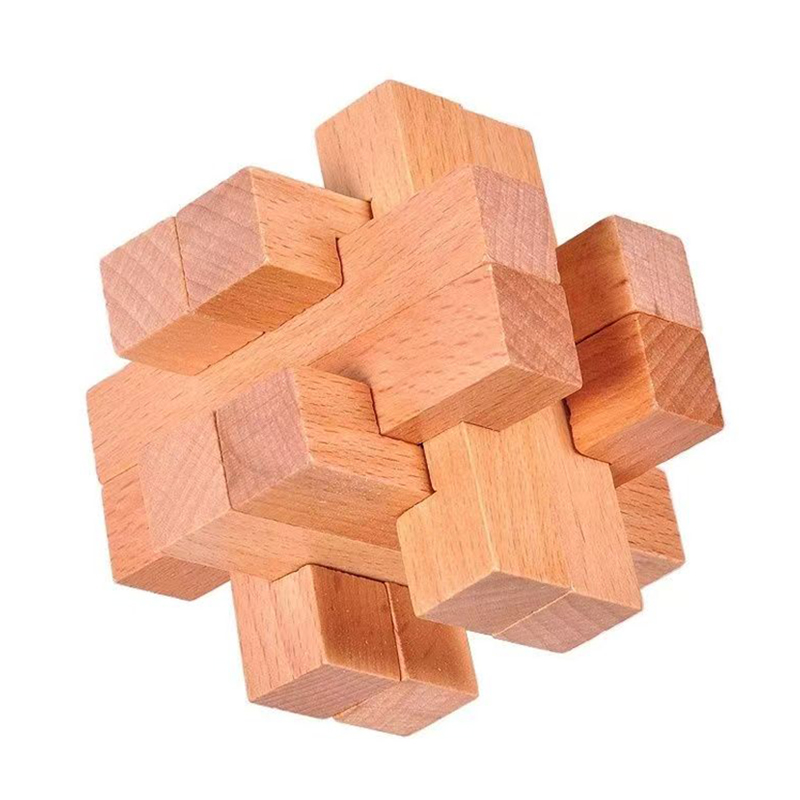 Woodworking Game - 大人と子供のための木製頭の体操 ルーバンロック IQチャレンジパズル 論理と問題解決スキル教育玩具