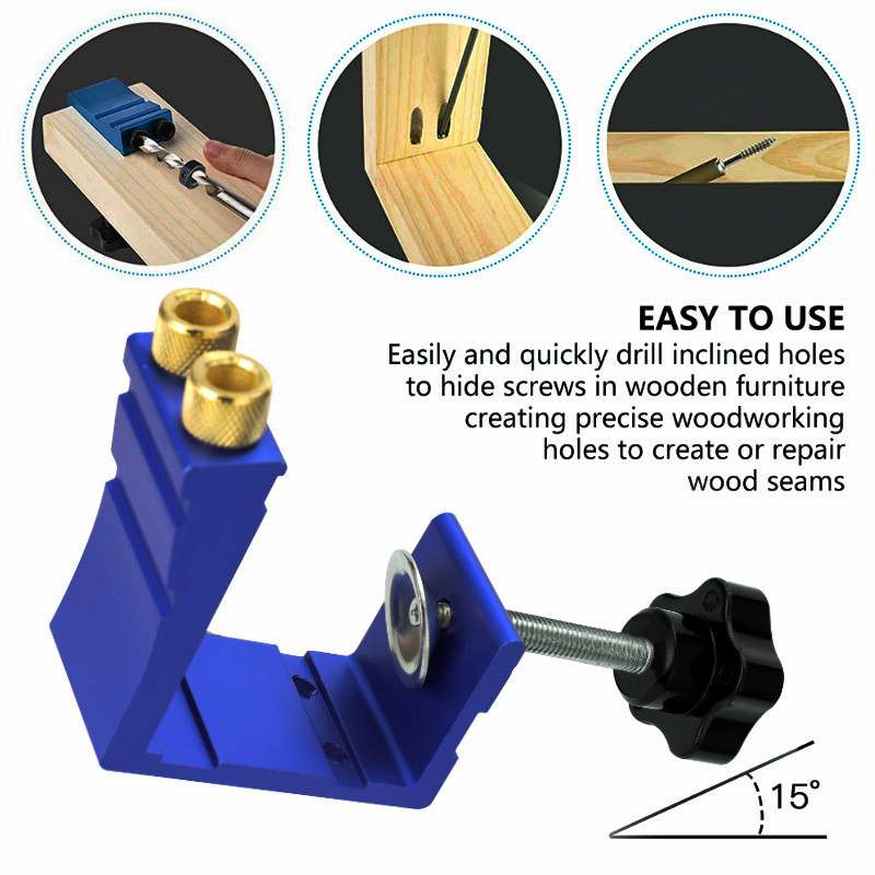 47個入り 斜め穴ロケーター 木工ポジショナー ドリルビット - Woodworking Hacks のレビューと価格