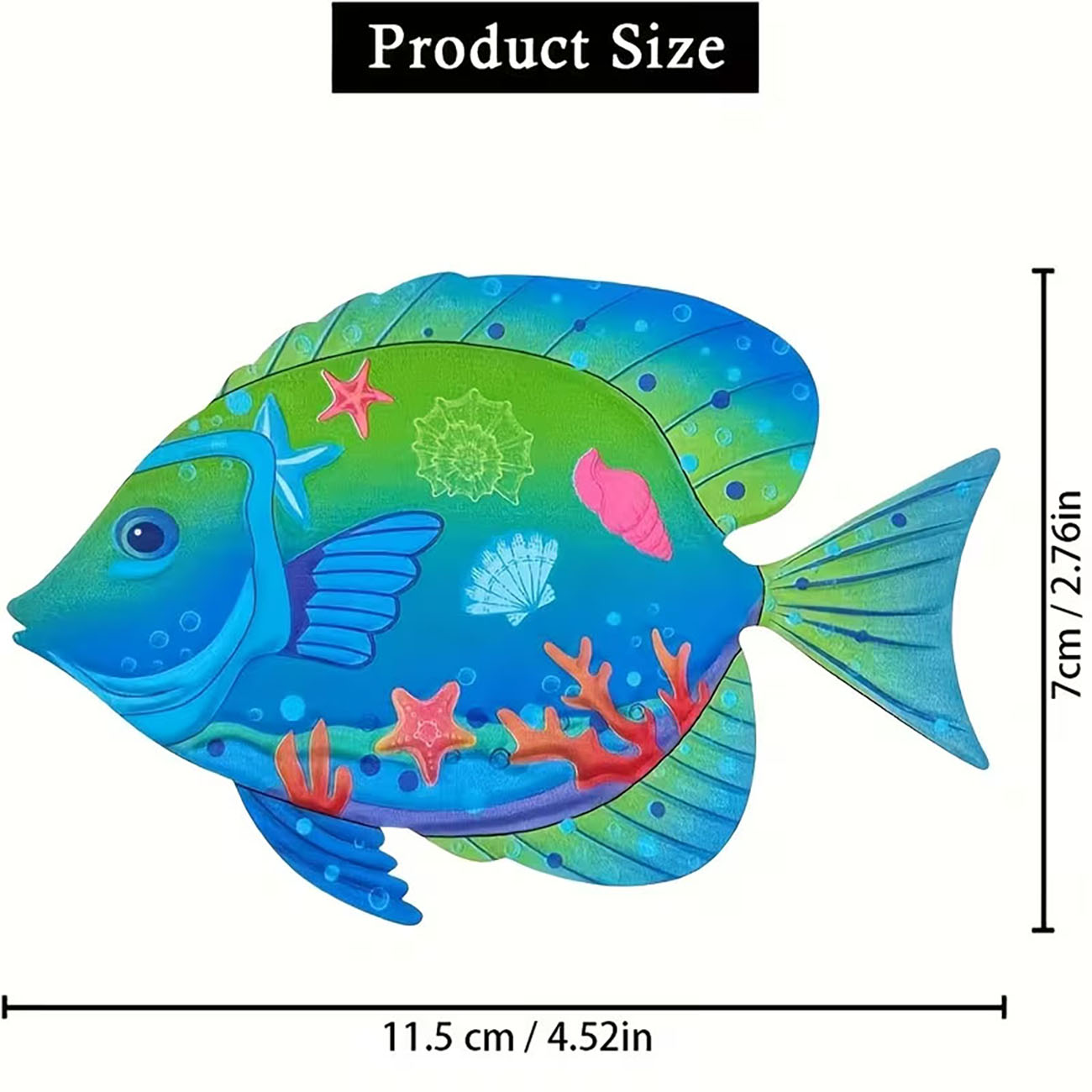 4 個のカラフルな熱帯魚木製ウォールステッカー、両面ナノテー - Xfasten Woodworking Double Sided Tape のレビューと価格