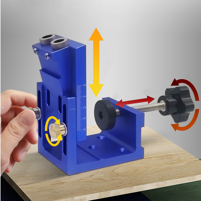 ポケットホールドリルガイドダボジグ、アルミニウム斜め穴ロケー - Woodworking Hacks のレビューと価格