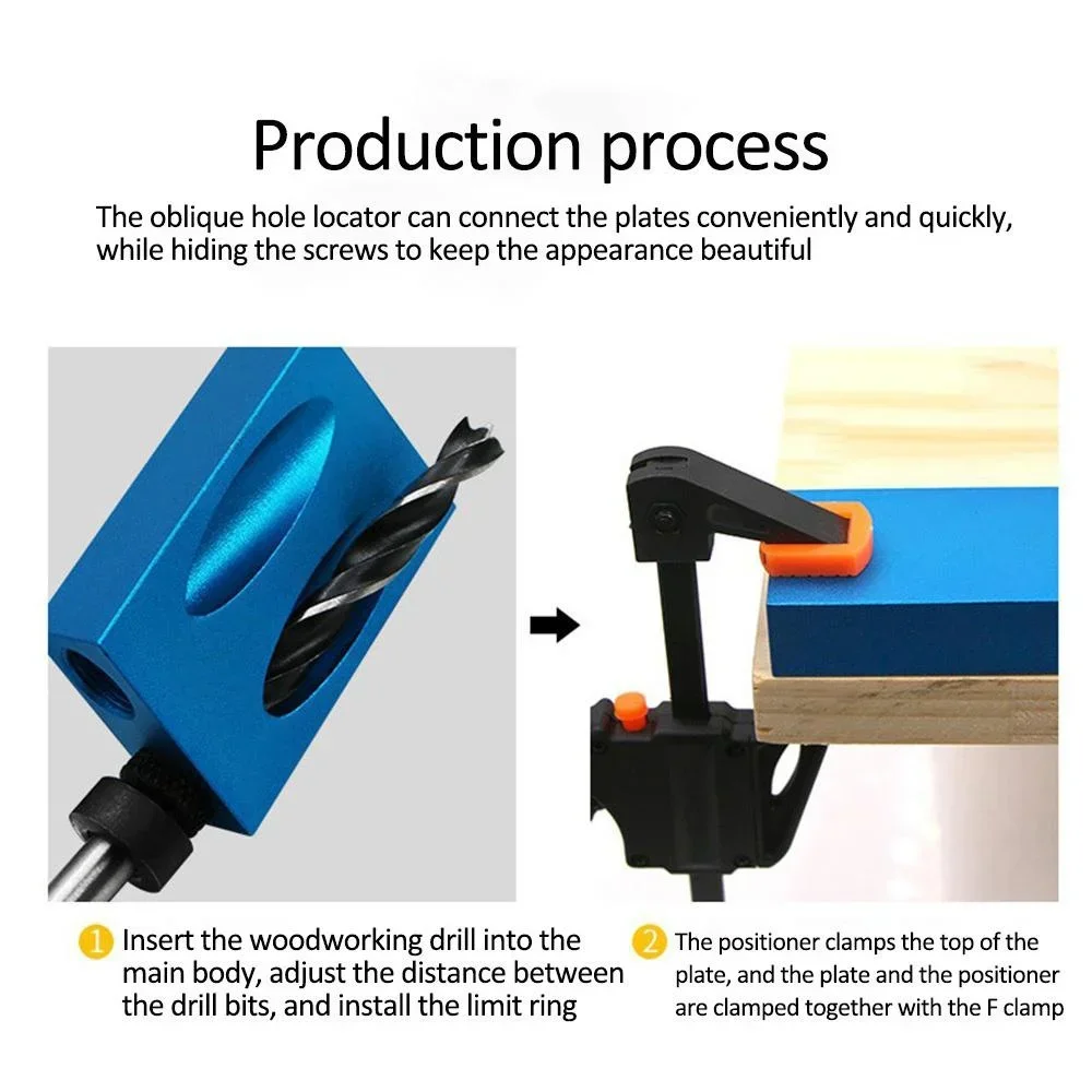 木工斜め穴ドリルロケーターポケットホールジグ15度角度ドリル - Woodworking Hacks のレビューと価格