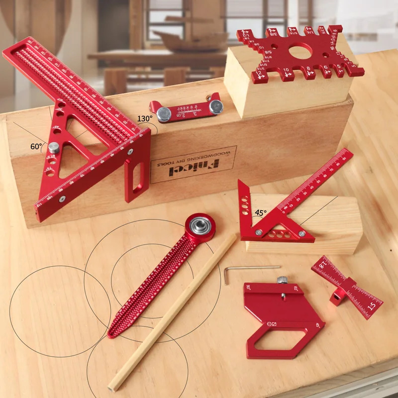 木工用アルミ製直角定規キット（ボックス付き）精密大工用クイッ - Woodworking Hand Tools のレビューと価格