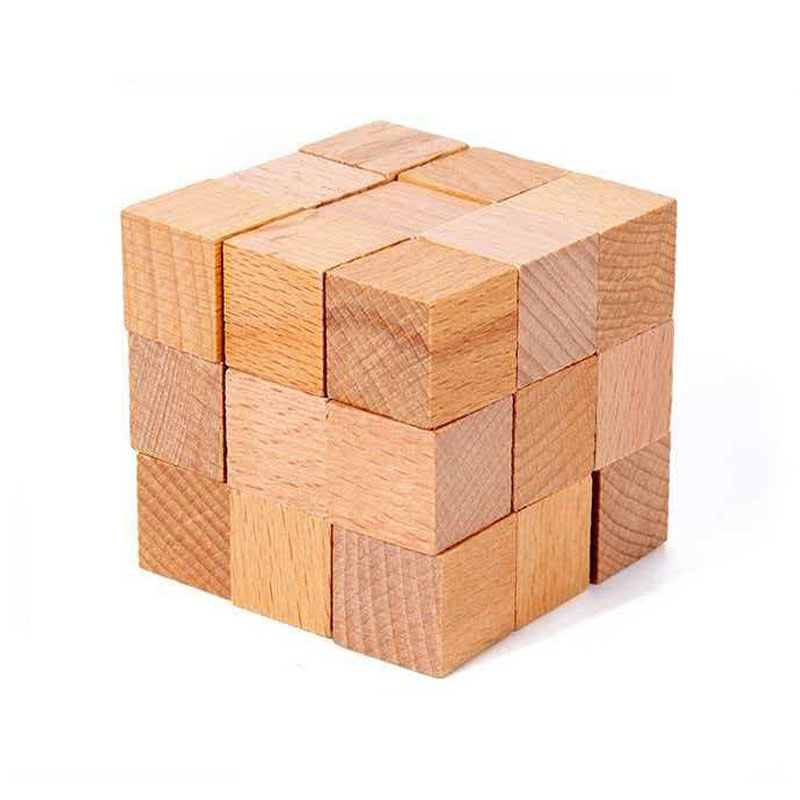 スクエアスネークキューブ木製脳トレパズル 大人と子供向け I - Woodworking Game のレビューと価格