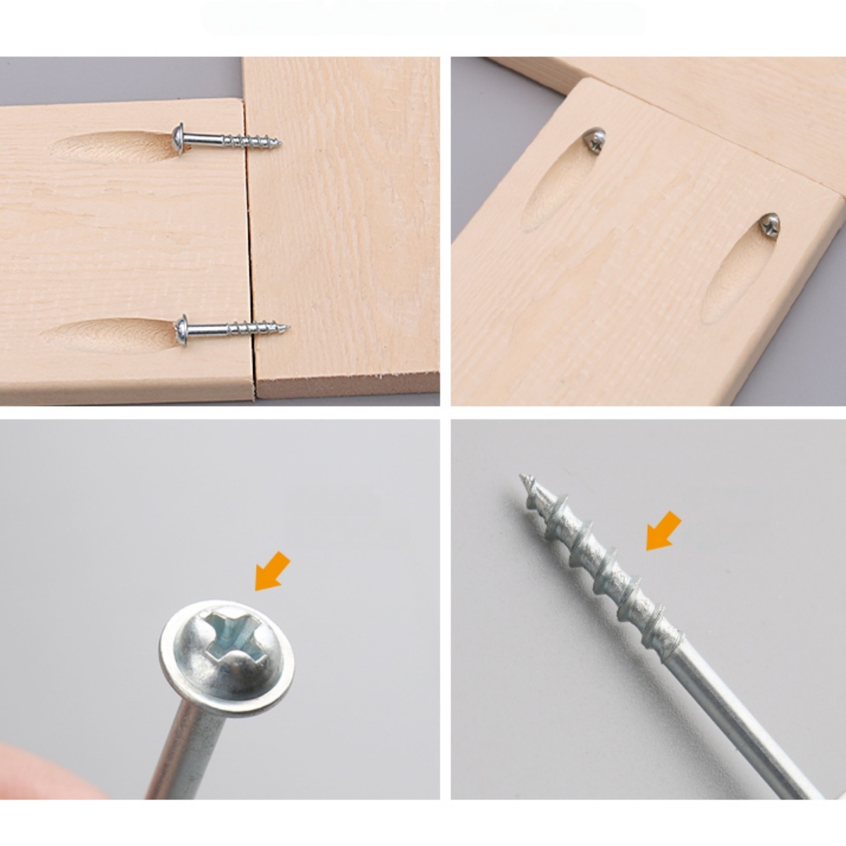 100個入り亜鉛メッキフィリップスポケットホールネジ、ST4 - Woodworking Hacks のレビューと価格