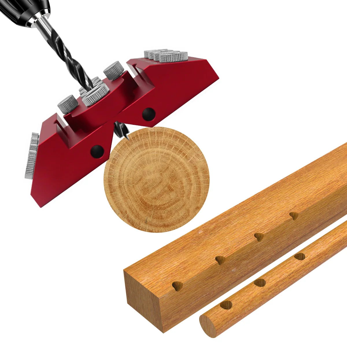 アングルドリル穴ガイドjig、階段手すり、ケーブル手すり、デ - Woodworking Hacks のレビューと価格