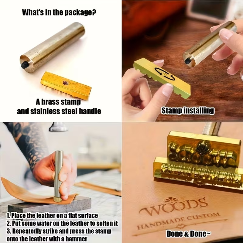 M8カスタムブランド刻印鉄印、パーソナライズされた革製真鍮エ - Woodworking Logo Design Free のレビューと価格