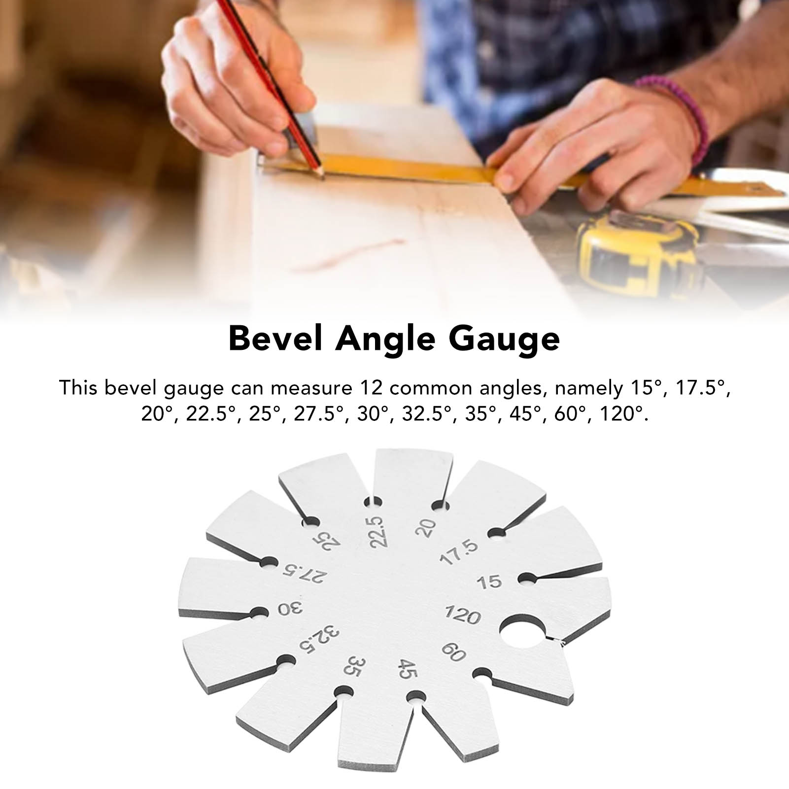 ステンレス鋼のベベルアングル分度器、厚さゲージ、斜めのエッジ - Woodworking Hacks のレビューと価格