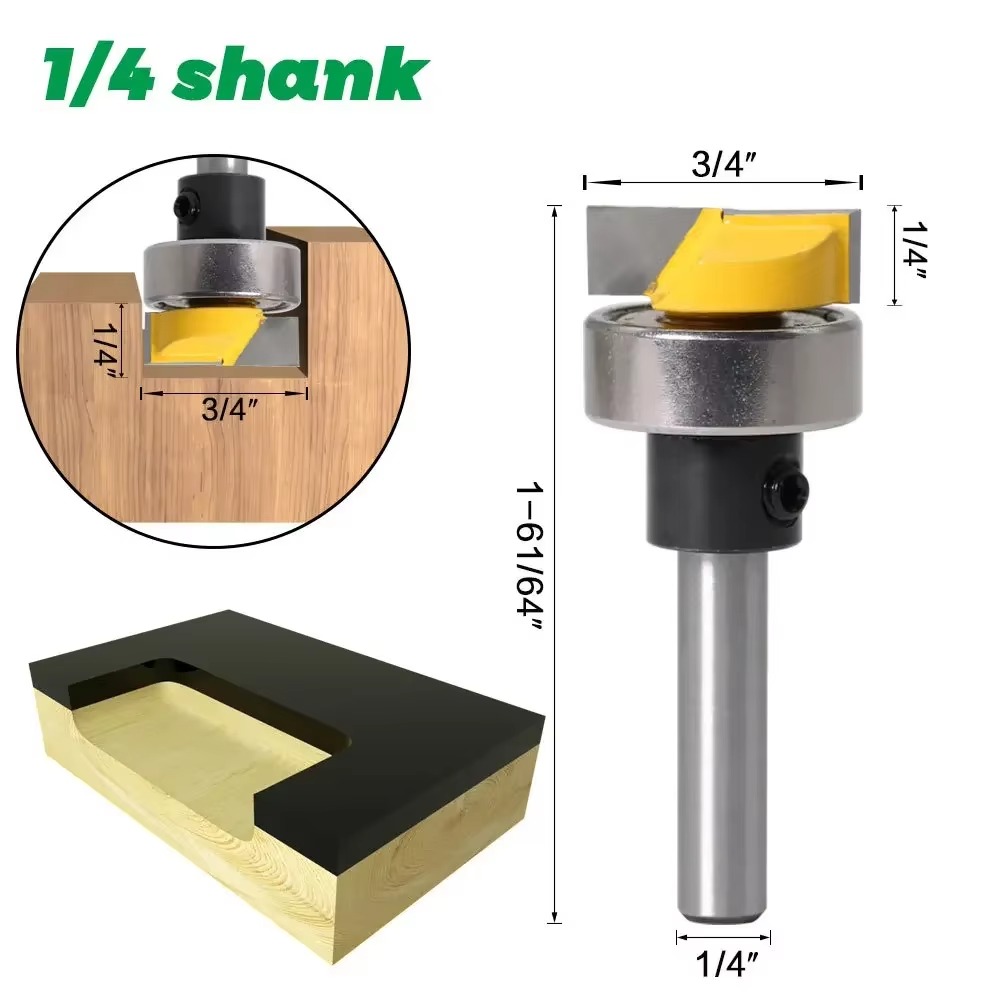 1PC 1/4インチ（6.35mm）6mmシャンクミリングカ - Woodworking Quote Template のレビューと価格