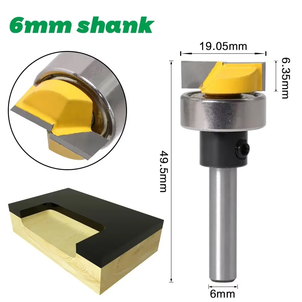 1PC 1/4インチ（6.35mm）6mmシャンクミリングカ - Woodworking Quote Template のレビューと価格